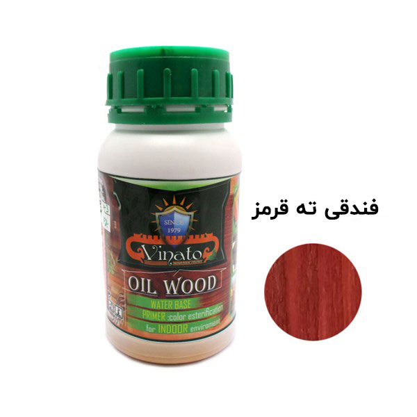 تصویر رنگ چوب فندقی ته قرمز ویناتو حجم 250 - 300 میلی‌لیتر کد 389