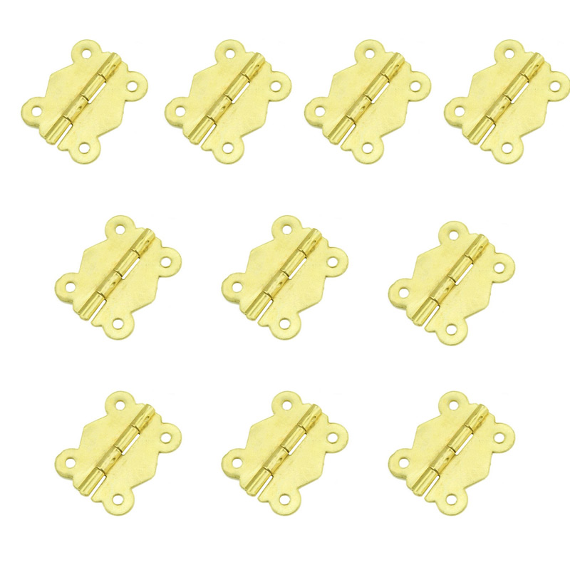 لولا آنتیک پروانه ای طلایی طول 3 سانتی‌متر 90 درجه بسته 10 عددی