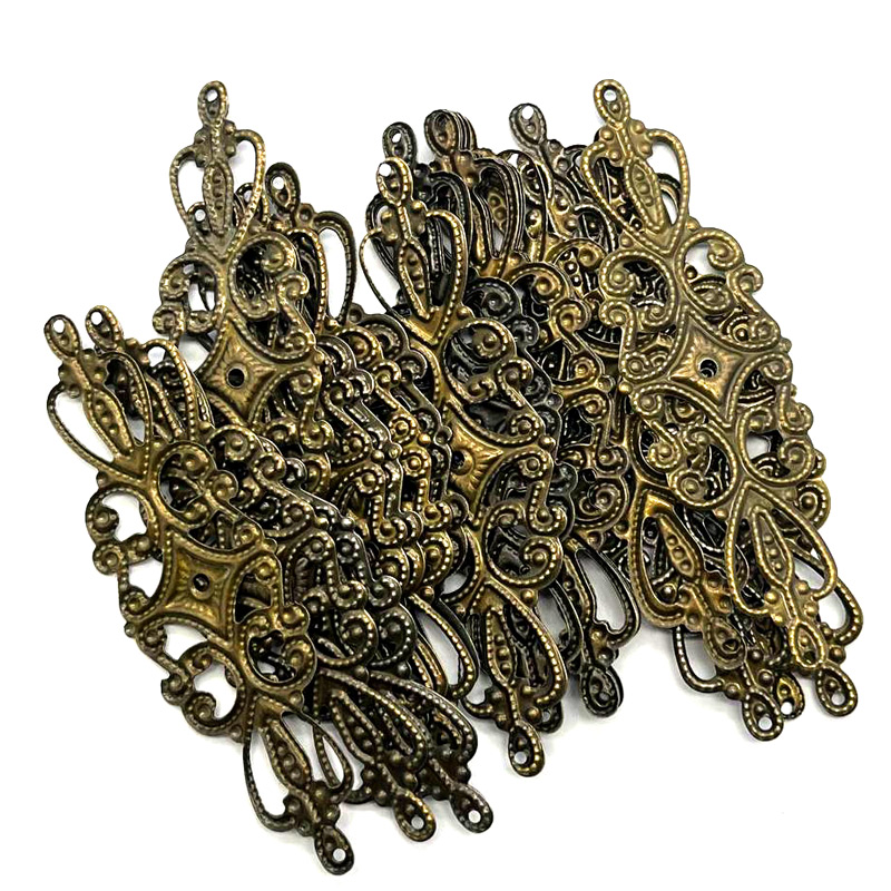 توری آنتیک تزیینی زیتونی طول 65 میلی‌متر بسته 25 عددی (2±)