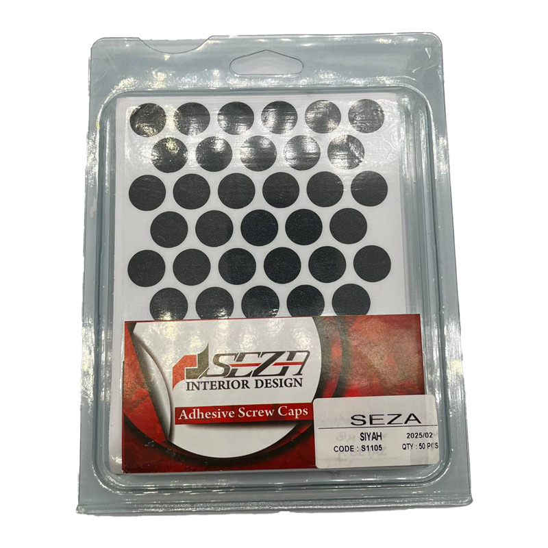 پولک چسبی پیچ مشکی سوزنی مات کد S-1105 بسته 50 ورقی