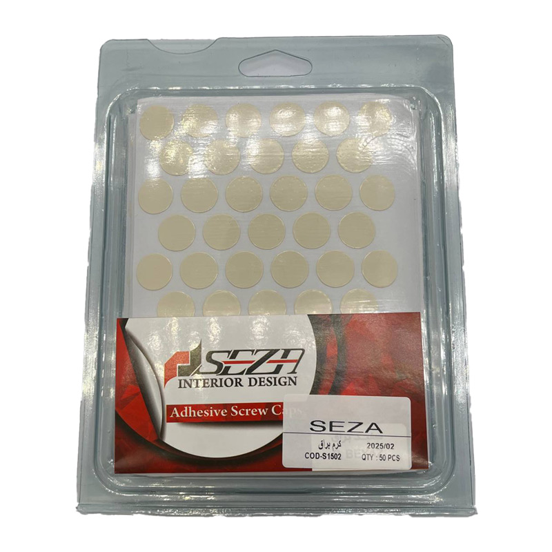 پولک چسبی پیچ کرم براق کد S-1502 بسته 50 ورقی
