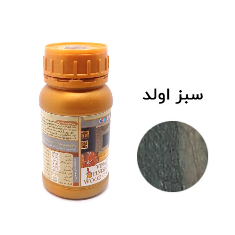رنگ چوب فینیشینگ سبز اولد مخصوص دکوراسیون ویناتو حجم 300 میلی‌لیتر کد 336