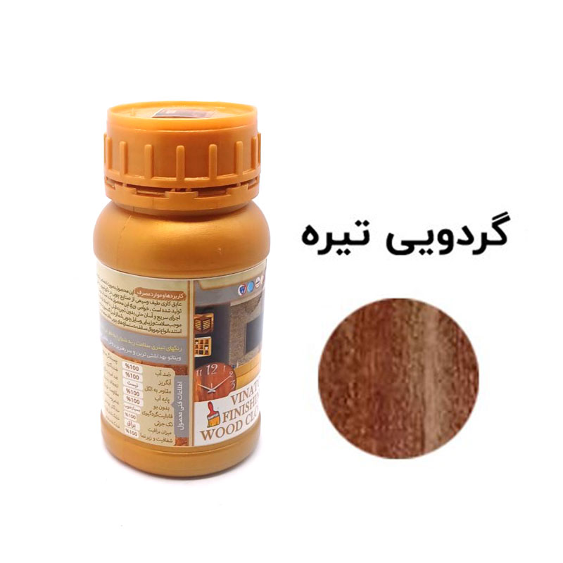 رنگ چوب فینیشینگ گردویی تیره مخصوص دکوراسیون ویناتو حجم 300 میلی‌لیتر کد 399