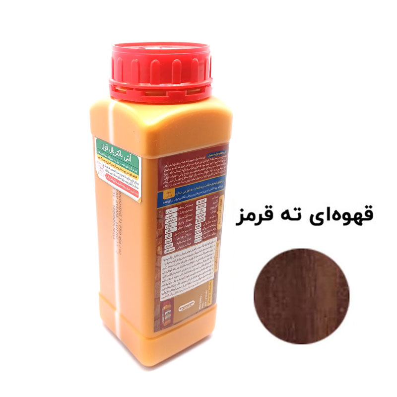 رنگ چوب فینیشینگ قهوه ای ته قرمز مخصوص نمای بیرونی ویناتو حجم 1 لیتر کد 400