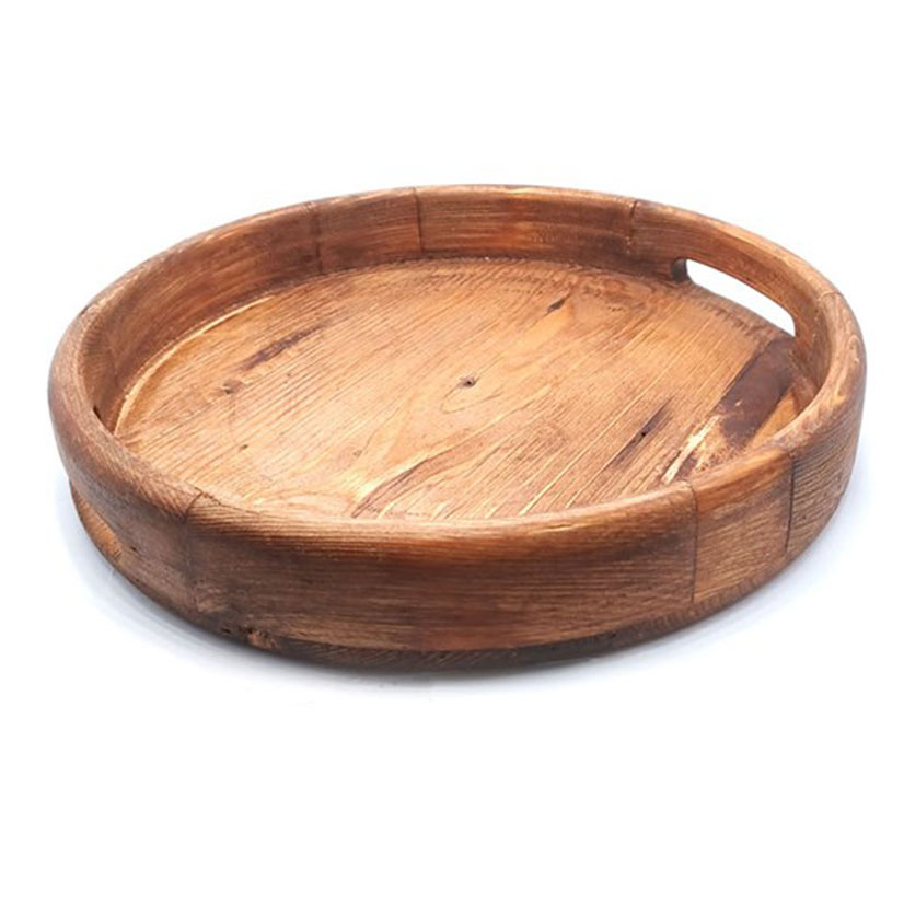 سینی چوبی دایره ای قطر 36 سانتی‌متر