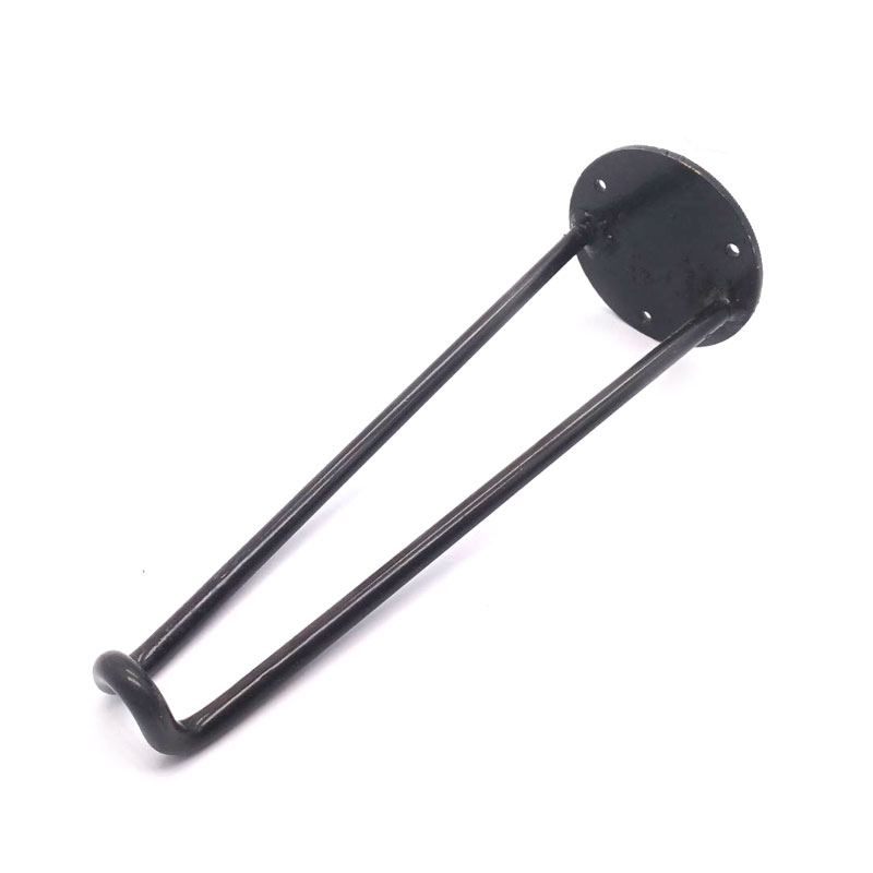 پایه فلزی سنجاقی مشکی نیمه مات 20 سانتی‌متر