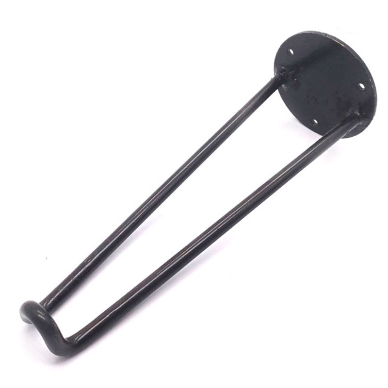 پایه فلزی سنجاقی مشکی نیمه مات 30 سانتی‌متر