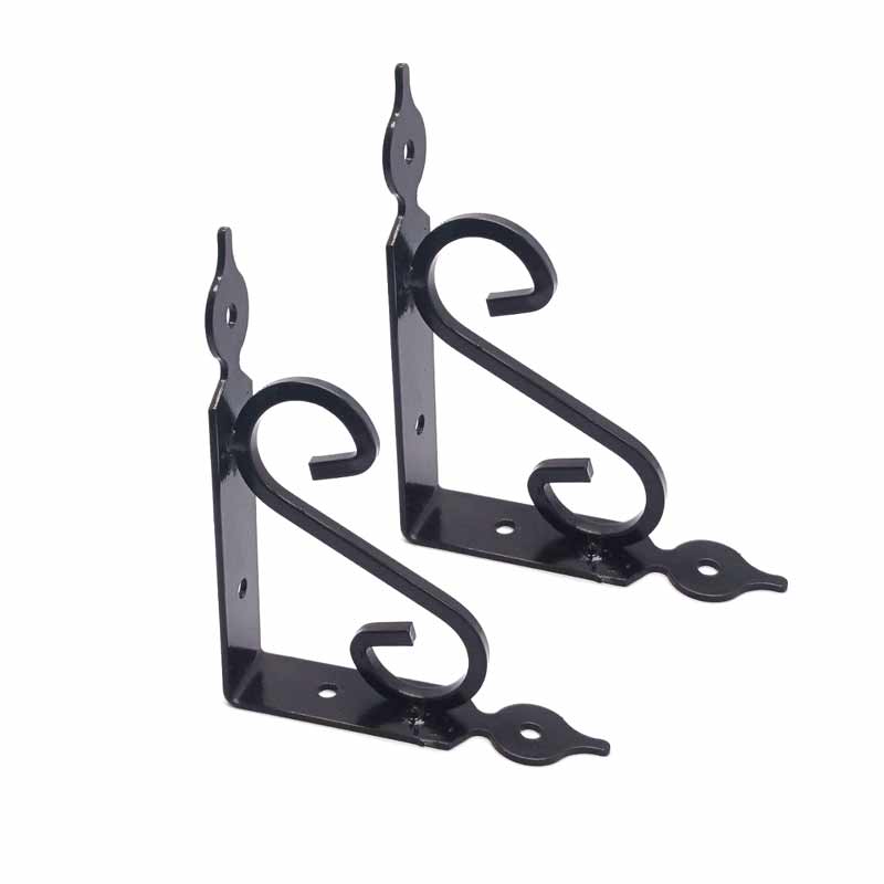 گونیا طبقه فلزی فرفوژه مشکی 10 در 13 سانتی‌متر بسته 2 عددی