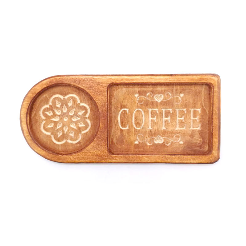 سینی سرو قهوه مستطیل طرح کافی