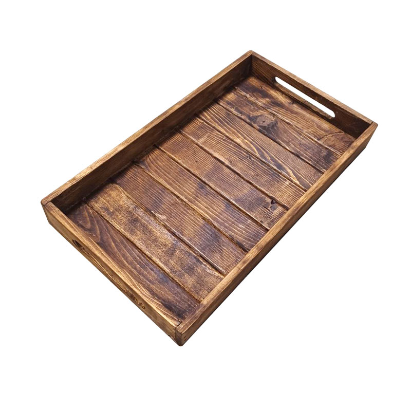 سینی چوبی پذیرایی 40 در 23 سانتی‌متر