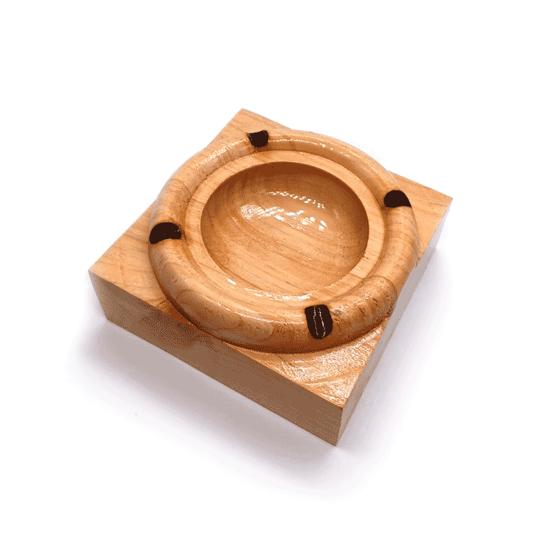 زیرسیگاری چوبی 12 در 12 سانتی‌متر