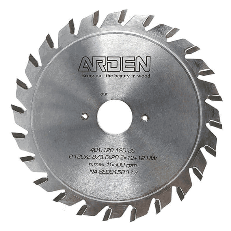 تیغ اره خط زن دو تکه 12+12 دندانه قطر 12 سانتی‌متر آردن کد 40112012D20