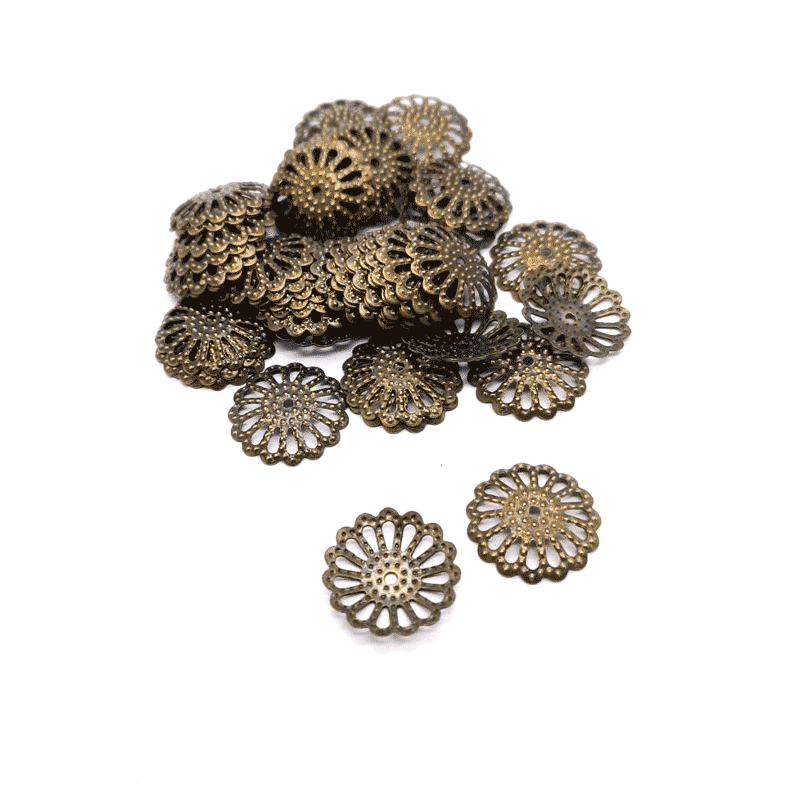 تصویر توری آنتیک تزیینی زیتونی 14 میلی‌متر بسته 30 گرمی