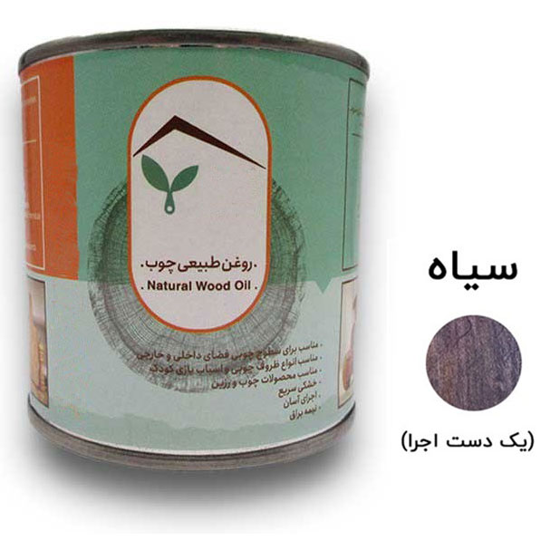 روغن طبیعی چوب سیاه نوبن کد TR125 حجم 1 لیتر